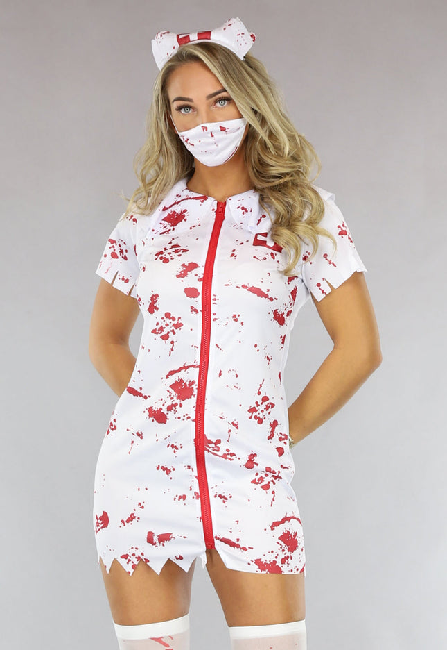 OP=OP.28.R Horror Verpleegster Kostuum