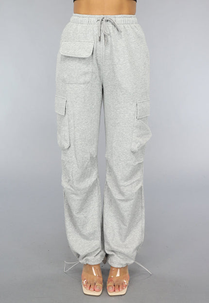 OP=OP.28.S Grijze Utility Jogger met Zakken