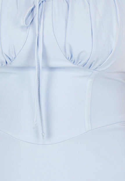 OP=OP.29.NL Lichtblauwe Maxi-Jurk met bandjes