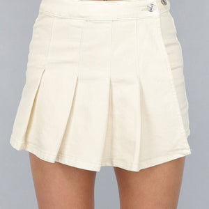 OP=OP.29.S Beige Skort met Geplooid Model