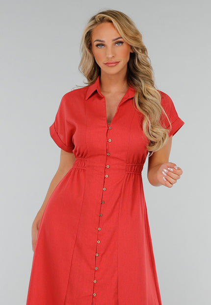 OP=OP.30.NL Koraalrode Linnenlook Knoopjurk