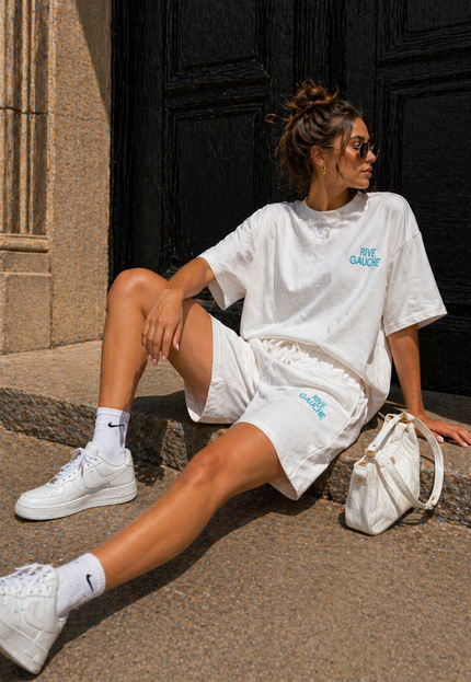 OP=OP.30.NL Witte Two Piece Set met Shorts