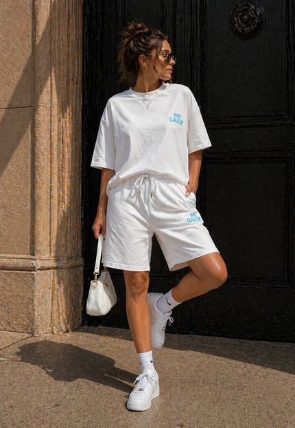 OP=OP.30.NL Witte Two Piece Set met Shorts