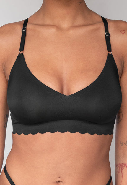 OP=OP.30.NL Zwarte Kanten Naadloze Bralette