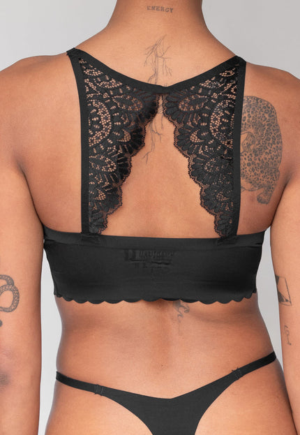 OP=OP.30.NL Zwarte Kanten Naadloze Bralette
