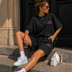OP=OP.30.NL Zwarte Two Piece Set met Shorts