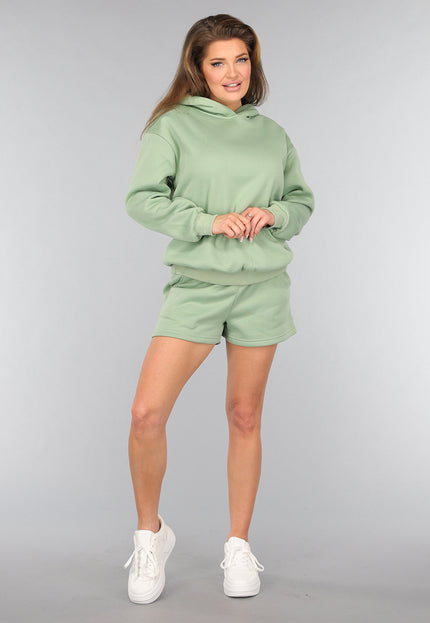 OP=OP.31.NL Groene Short Set met Hoodie