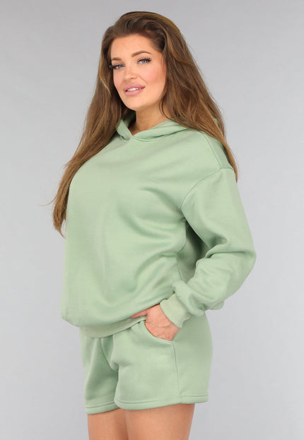 OP=OP.31.NL Groene Short Set met Hoodie
