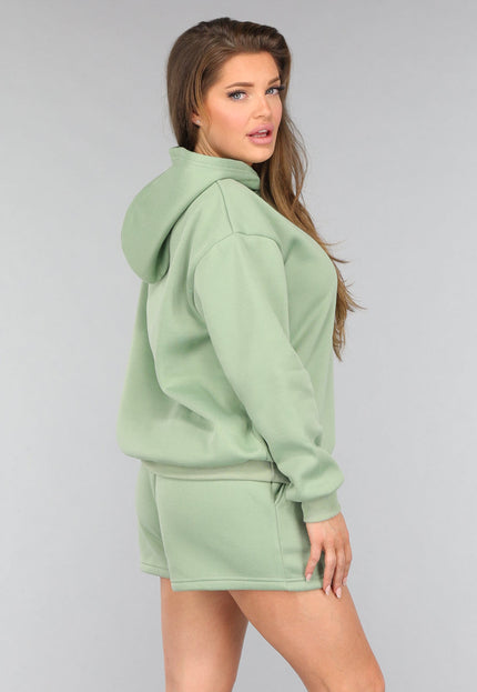 OP=OP.31.NL Groene Short Set met Hoodie