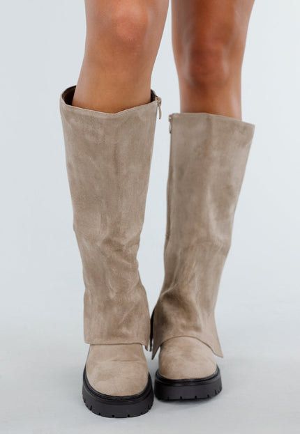 OP=OP.31.NL Khaki Laarzen met Chunky Zool