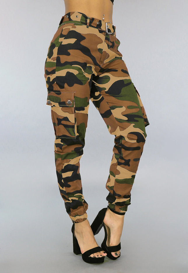 OP=OP.32.NL Bruine Cargo Camouflage Jeans