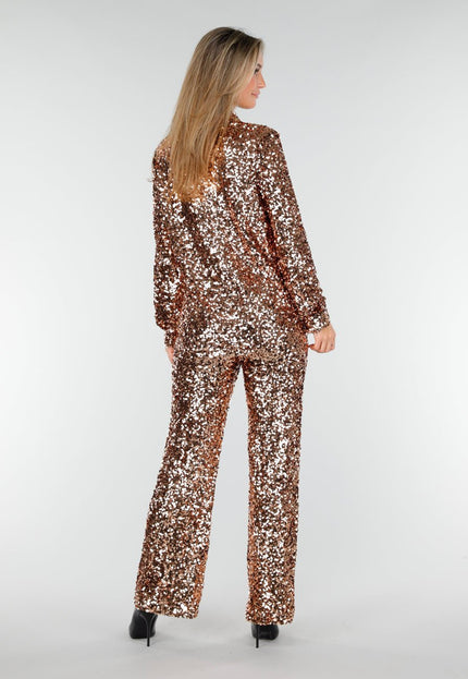 OP=OP.32.NL Goudkleurige Pailletten Blouse