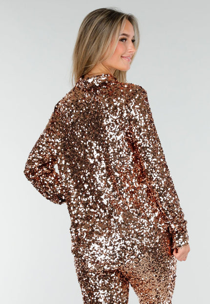 OP=OP.32.NL Goudkleurige Pailletten Blouse