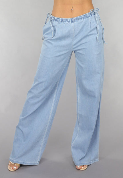 OP=OP.32.NL Low Waist Tall Wide Leg Jeans met Strikdetails