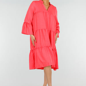 OP=OP.32.NL Roze Midi Jurk met V-hals