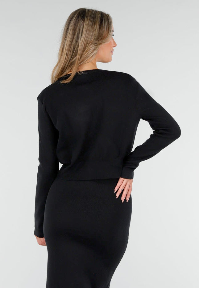 OP=OP.32.NL Zwarte Knitted Set
