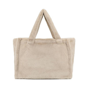 OP=OP.32.S Beige Shopper met Bontlook