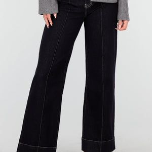 OP=OP.32.S Hoge Taille Jeans in Donkerblauw Stretch Denim