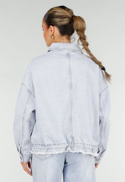 OP=OP.32.S Lichtblauw Oversized Spijkerjasje