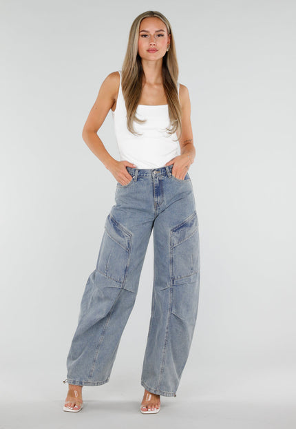OP=OP.33.NL Lichtblauwe Balloon Jeans met Trekkoord
