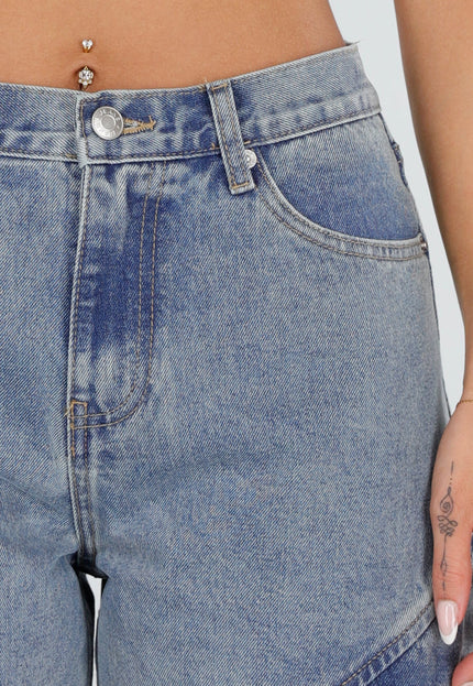 OP=OP.33.NL Lichtblauwe Balloon Jeans met Trekkoord