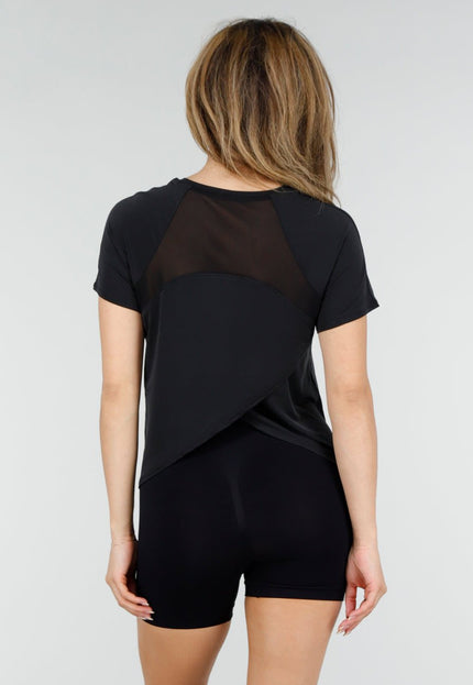 OP=OP.33.S Zwart Sport T-shirt met Mesh
