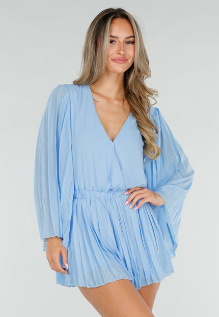 OP=OP.35.NL Lichtblauwe Plissé Playsuit
