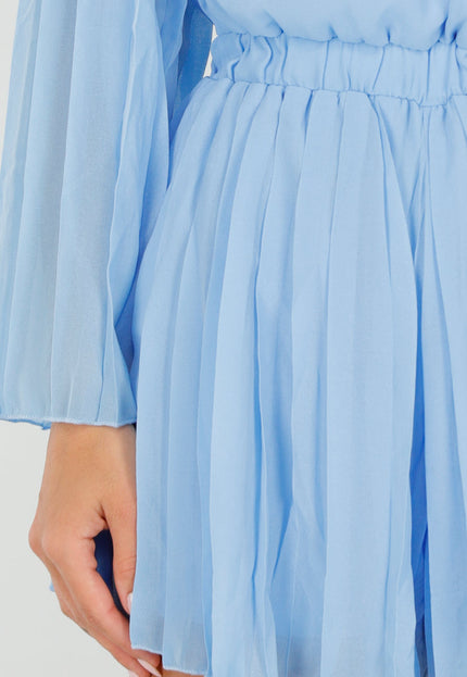 OP=OP.35.NL Lichtblauwe Plissé Playsuit