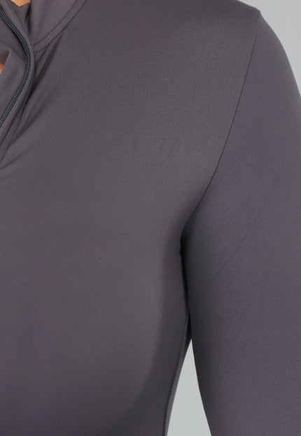 OP=OP.36.NL Antraciet Sportief Jumpsuit met Rits