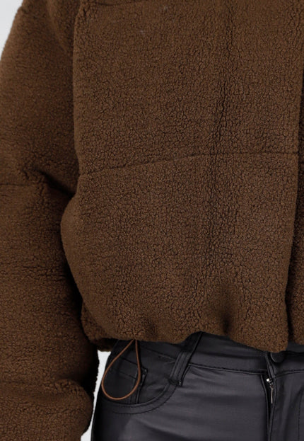OP=OP.36.NL Bruine Teddy Puffer Jas