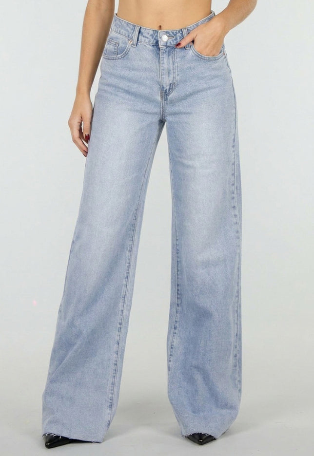 OP=OP.36.NL Lichtblauwe Tall Wide Leg Jeans