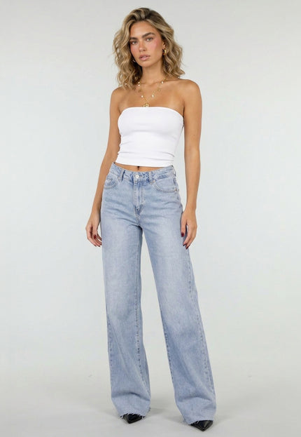 OP=OP.36.NL Lichtblauwe Tall Wide Leg Jeans