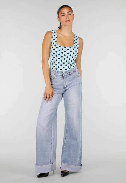 OP=OP.36.NL Lichtblauwe Tall Wide Leg Jeans