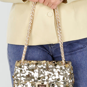 OP=OP.37.NL Gouden Glitter Tas