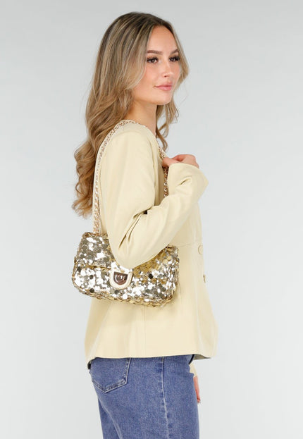 OP=OP.37.NL Gouden Glitter Tas