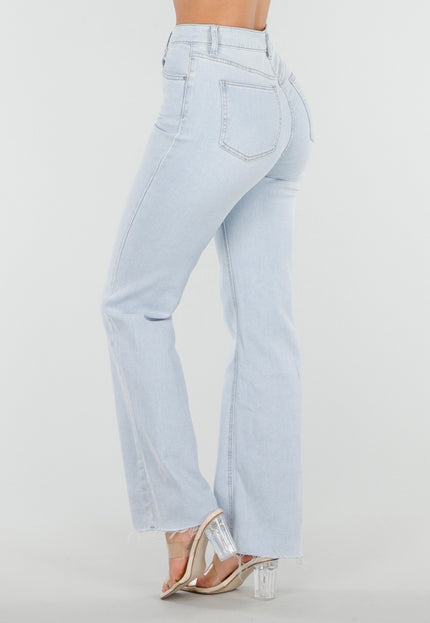 OP=OP.37.NL Lichtblauwe Straight Leg Jeans