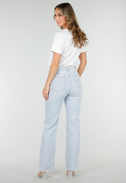 OP=OP.37.NL Lichtblauwe Straight Leg Jeans