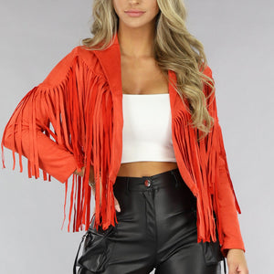 OP=OP.38.NL Oranje Suèdelook Fringe Jasje