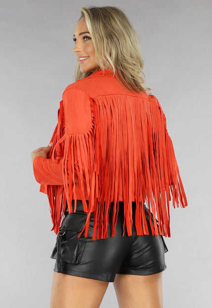 OP=OP.38.NL Oranje Suèdelook Fringe Jasje