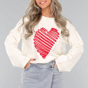 OP=OP! Witte Trui met Rood Hart