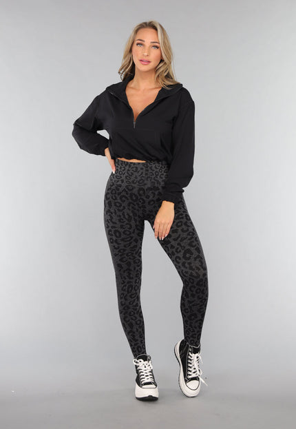 OP=OP! Zwart Trainingsjack met Halve Rits