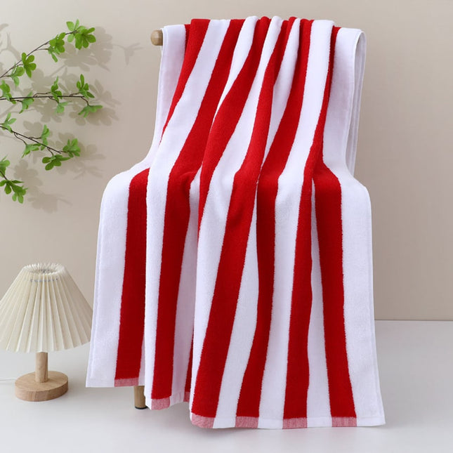 OP=OP.40.S Rood-Witte Badstof Handdoek Retro