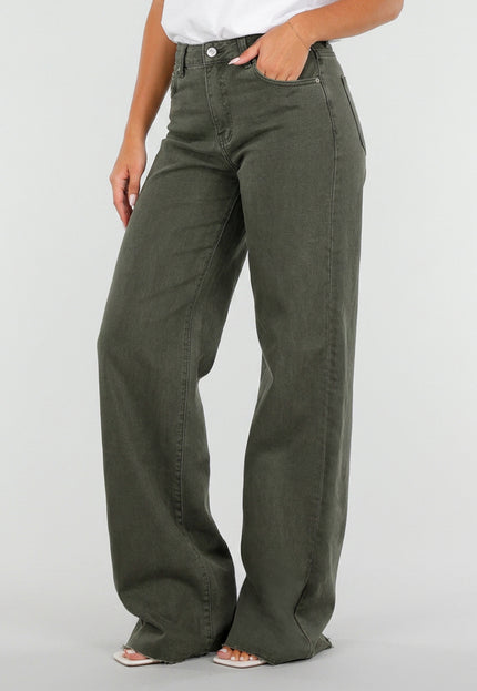 OP=OP.41.NL Groene Tall Jeans met Straight Leg