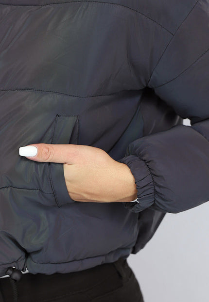 OP=OP.43.S Regenboog Reflecterende Gewatteerde Bomber Jas