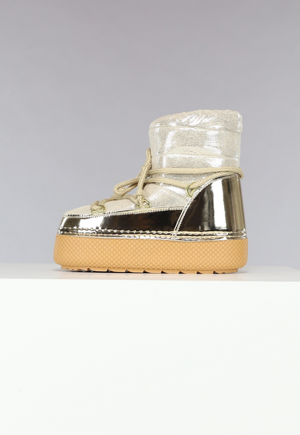 OP=OP! Sparkle Sneeuwlaarzen in Goud met Metallic Detail
