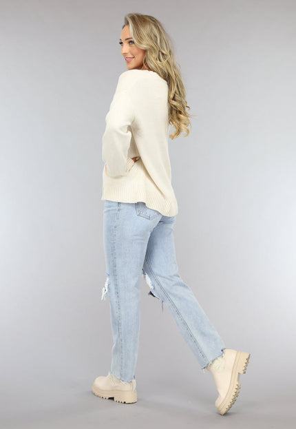 OP=OP! Korte Beige Fijn Gebreide Cardigan