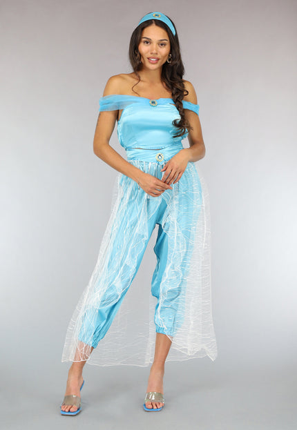 CARNA50 Satijnen Prinses Jasmine Kostuum