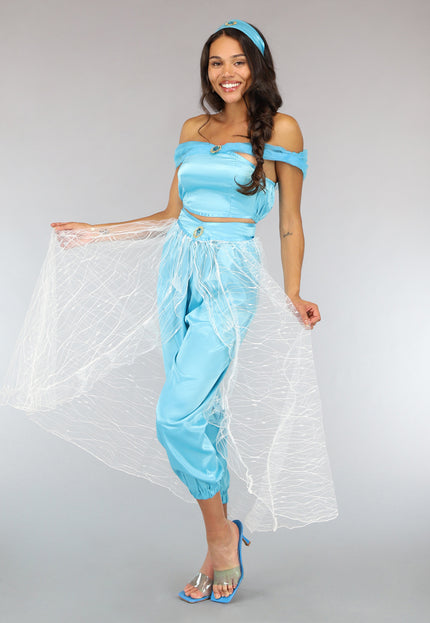 CARNA50 Satijnen Prinses Jasmine Kostuum