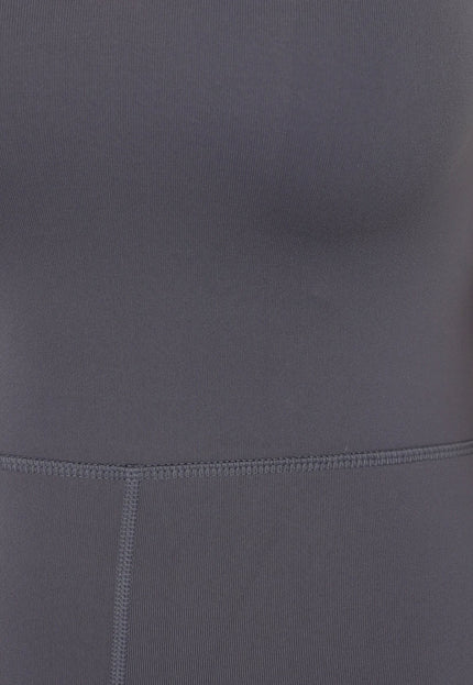 OP=OP! Antraciet Flair Stretch Jumpsuit met Brede Schouderbanden