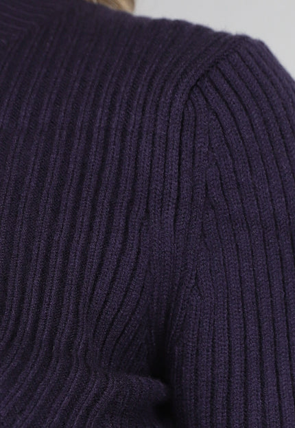 OP=OP! Navy Rib Trui met Wijde Mouwen